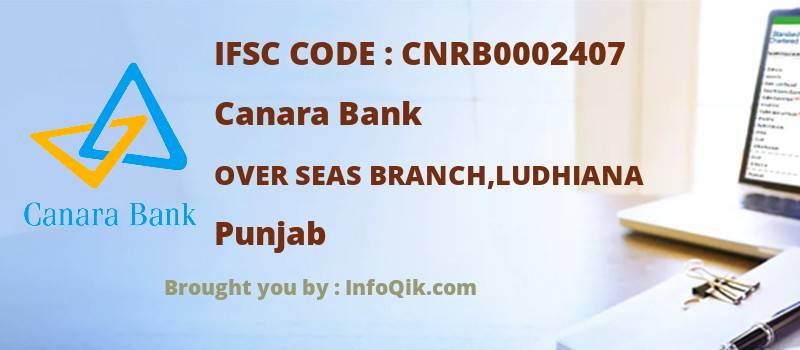 Canara Bank Over Seas Branch,ludhiana, Punjab - IFSC Code