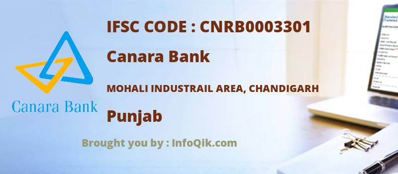 Canara Bank Mohali Industrail Area, Chandigarh, Punjab - IFSC Code