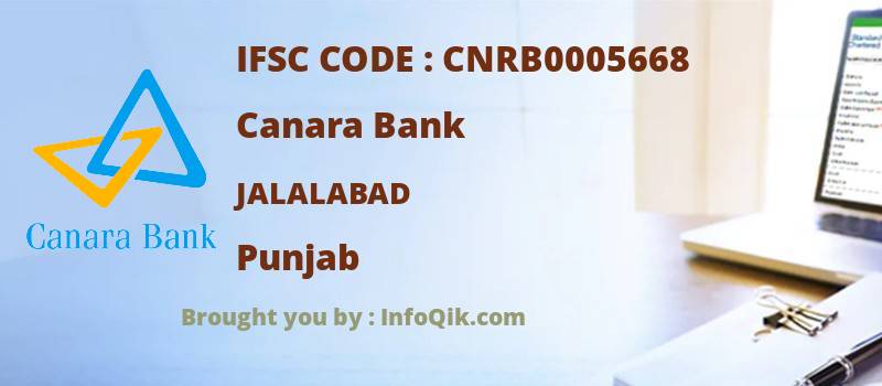 Canara Bank Jalalabad, Punjab - IFSC Code