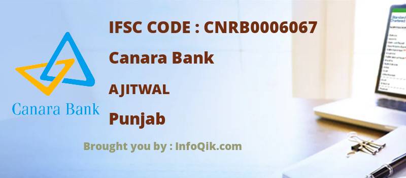 Canara Bank Ajitwal, Punjab - IFSC Code