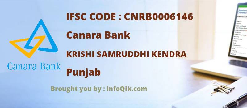 Canara Bank Krishi Samruddhi Kendra, Punjab - IFSC Code