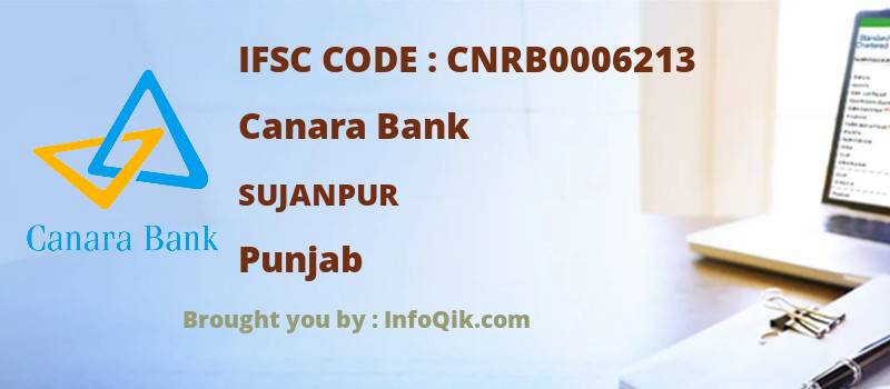 Canara Bank Sujanpur, Punjab - IFSC Code