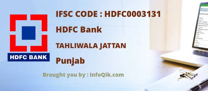 HDFC Bank Tahliwala Jattan, Punjab - IFSC Code