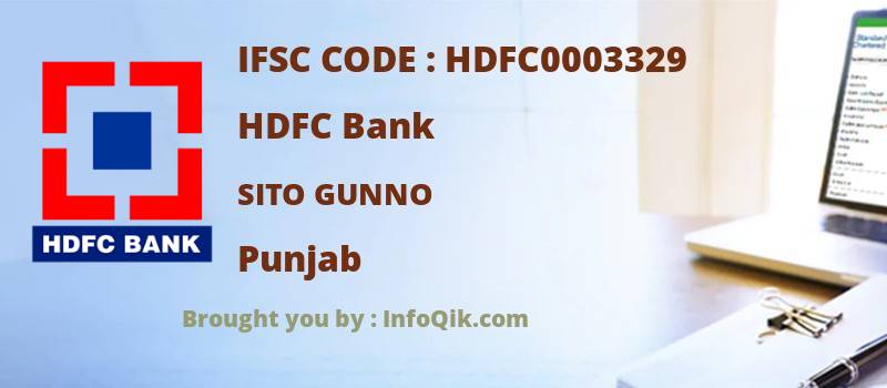 HDFC Bank Sito Gunno, Punjab - IFSC Code