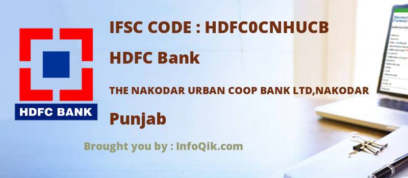 HDFC Bank The Nakodar Urban Coop Bank Ltd,nakodar, Punjab - IFSC Code