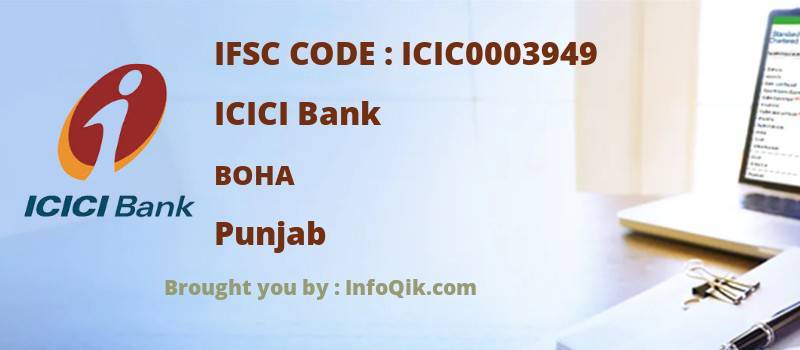 ICICI Bank Boha, Punjab - IFSC Code