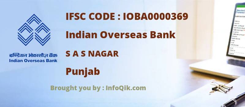 Indian Overseas Bank S A S Nagar, Punjab - IFSC Code