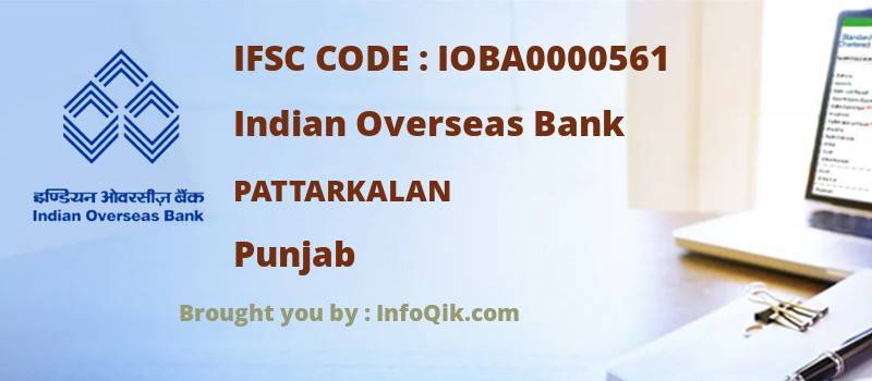 Indian Overseas Bank Pattarkalan, Punjab - IFSC Code