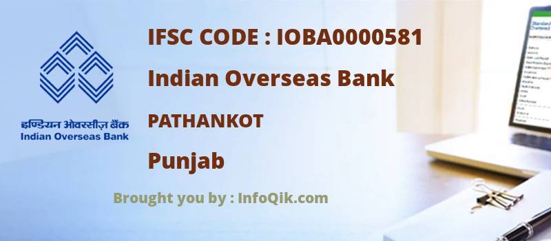 Indian Overseas Bank Pathankot, Punjab - IFSC Code