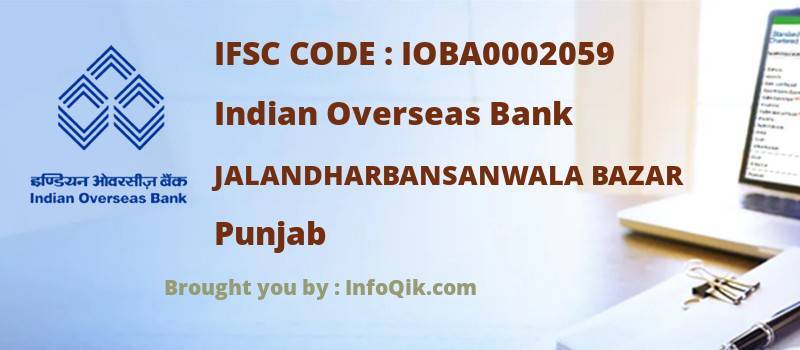 Indian Overseas Bank Jalandharbansanwala Bazar, Punjab - IFSC Code