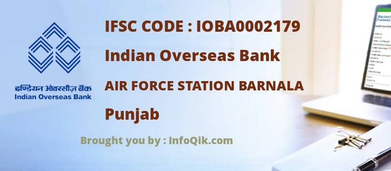 Indian Overseas Bank Air Force Station Barnala, Punjab - IFSC Code