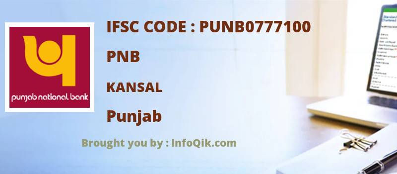 PNB Kansal, Punjab - IFSC Code