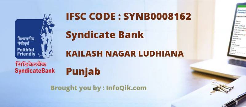 Syndicate Bank Kailash Nagar Ludhiana, Punjab - IFSC Code