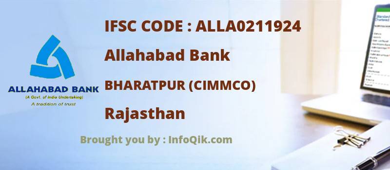 Allahabad Bank Bharatpur (cimmco), Rajasthan - IFSC Code