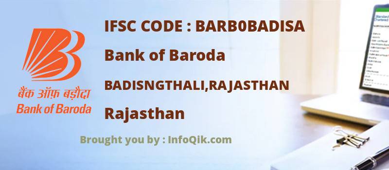 Bank of Baroda Badisngthali,rajasthan, Rajasthan - IFSC Code