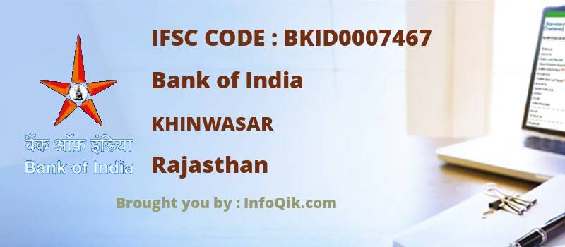 Bank of India Khinwasar, Rajasthan - IFSC Code