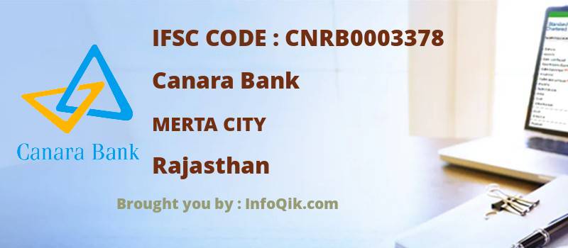 Canara Bank Merta City, Rajasthan - IFSC Code