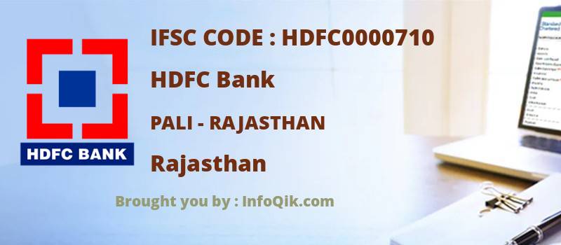 HDFC Bank Pali - Rajasthan, Rajasthan - IFSC Code