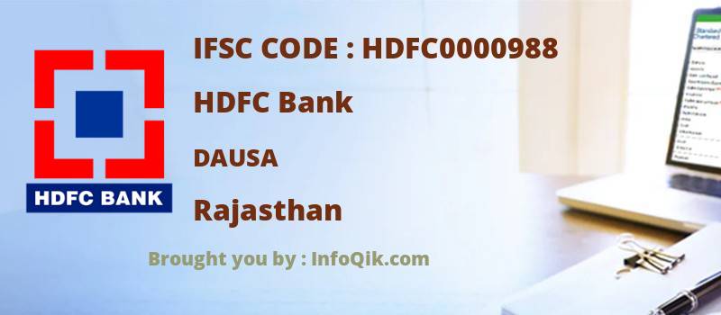 HDFC Bank Dausa, Rajasthan - IFSC Code