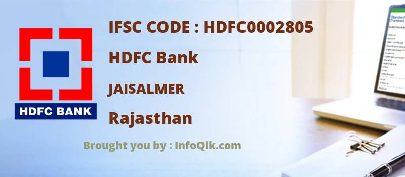 HDFC Bank Jaisalmer, Rajasthan - IFSC Code