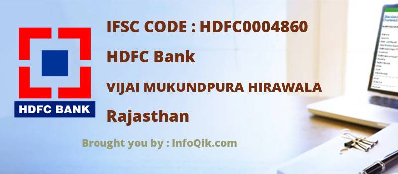 HDFC Bank Vijai Mukundpura Hirawala, Rajasthan - IFSC Code