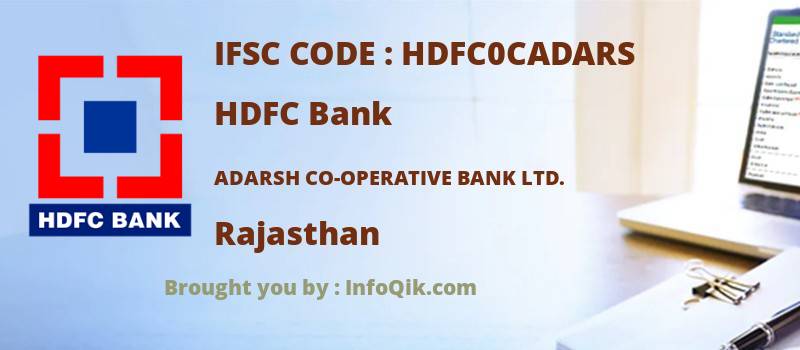 HDFC Bank Adarsh Co-operative Bank Ltd., Rajasthan - IFSC Code