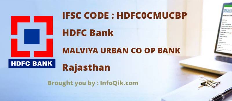 HDFC Bank Malviya Urban Co Op Bank, Rajasthan - IFSC Code