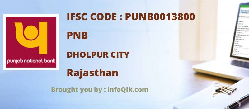 PNB Dholpur City, Rajasthan - IFSC Code