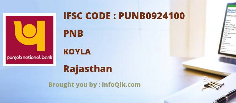 PNB Koyla, Rajasthan - IFSC Code