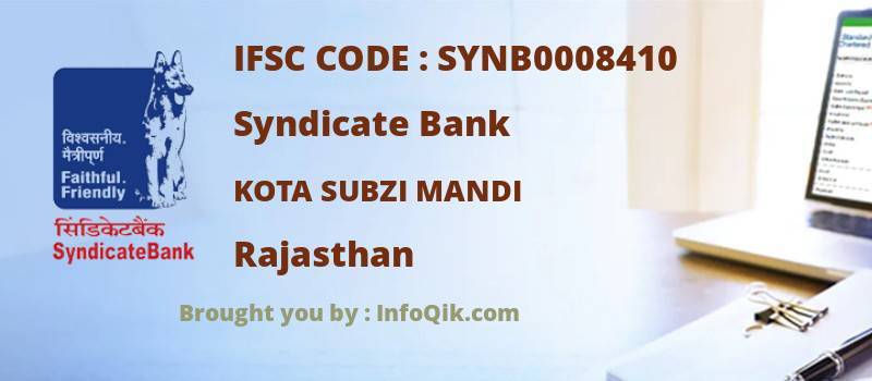 Syndicate Bank Kota Subzi Mandi, Rajasthan - IFSC Code