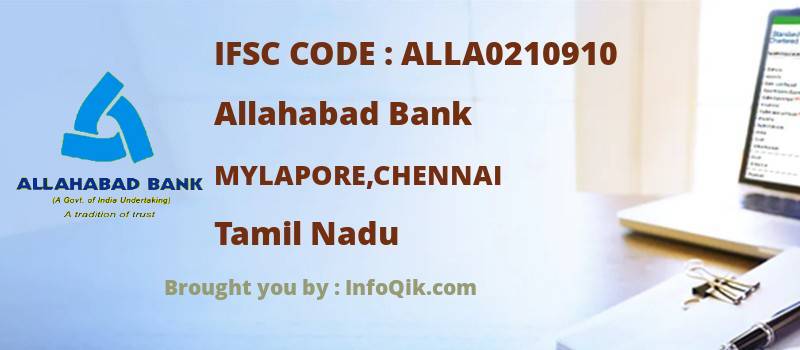 Allahabad Bank Mylapore,chennai, Tamil Nadu - IFSC Code