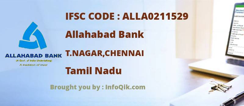 Allahabad Bank T.nagar,chennai, Tamil Nadu - IFSC Code