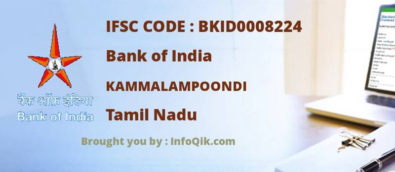 Bank of India Kammalampoondi, Tamil Nadu - IFSC Code