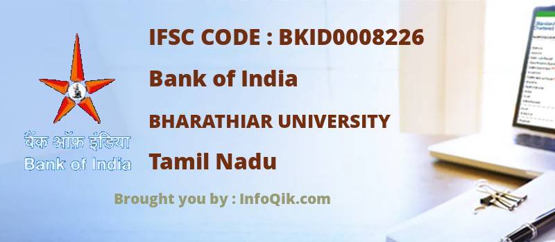 Bank of India Bharathiar University, Tamil Nadu - IFSC Code