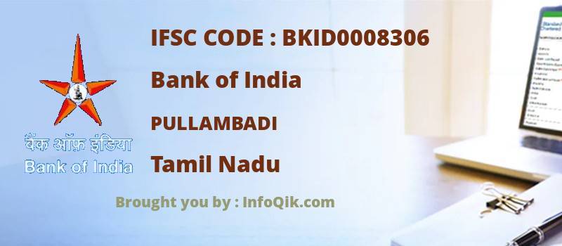 Bank of India Pullambadi, Tamil Nadu - IFSC Code