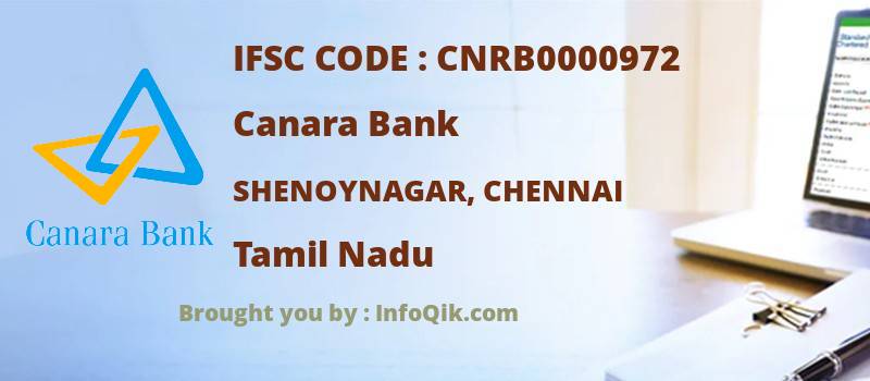 Canara Bank Shenoynagar, Chennai, Tamil Nadu - IFSC Code