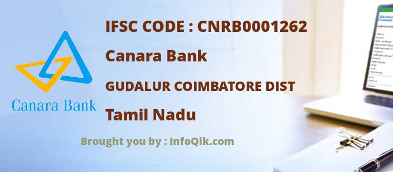 Canara Bank Gudalur Coimbatore Dist, Tamil Nadu - IFSC Code