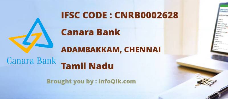 Canara Bank Adambakkam, Chennai, Tamil Nadu - IFSC Code