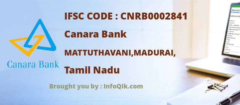 Canara Bank Mattuthavani,madurai,, Tamil Nadu - IFSC Code