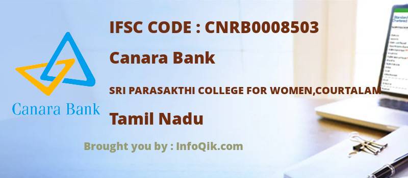 Canara Bank Sri Parasakthi College For Women,courtalam, Tamil Nadu - IFSC Code