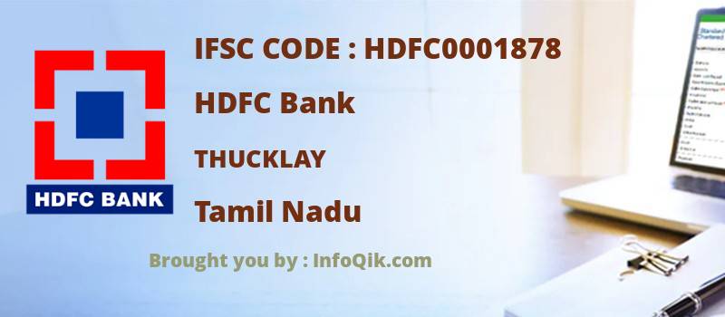 HDFC Bank Thucklay, Tamil Nadu - IFSC Code