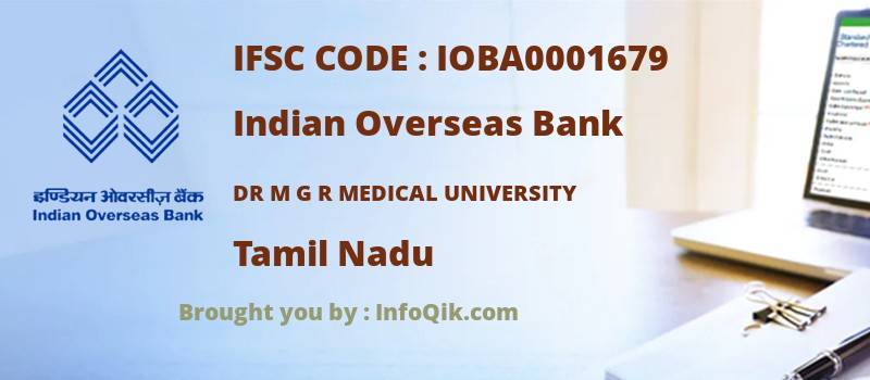 Indian Overseas Bank Dr M G R Medical University, Tamil Nadu - IFSC Code