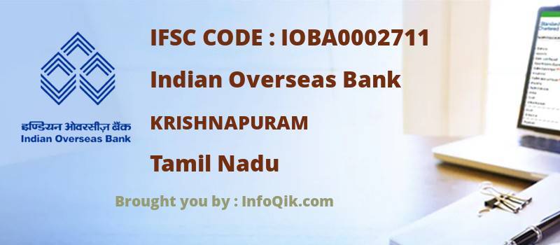 Indian Overseas Bank Krishnapuram, Tamil Nadu - IFSC Code