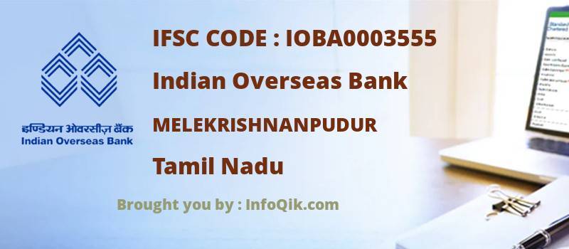 Indian Overseas Bank Melekrishnanpudur, Tamil Nadu - IFSC Code