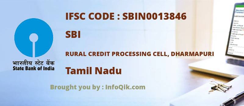 SBI Rural Credit Processing Cell, Dharmapuri, Tamil Nadu - IFSC Code