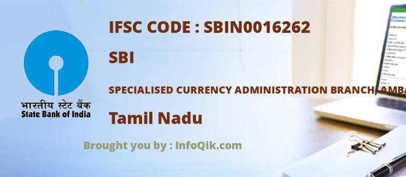 SBI Specialised Currency Administration Branch, Ambattur, Tamil Nadu - IFSC Code