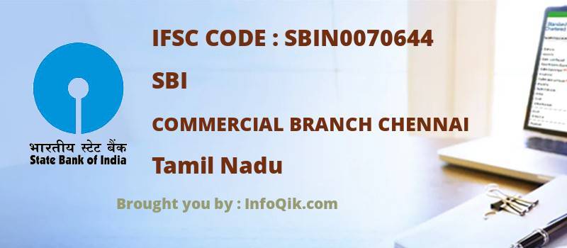 SBI Commercial Branch Chennai, Tamil Nadu - IFSC Code