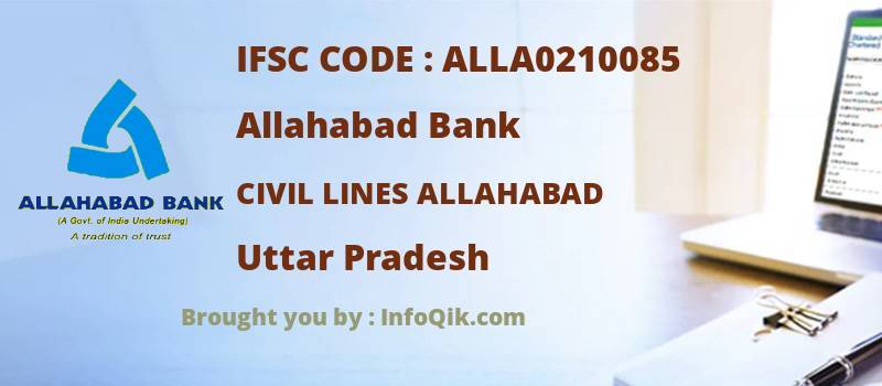 Allahabad Bank Civil Lines Allahabad, Uttar Pradesh - IFSC Code