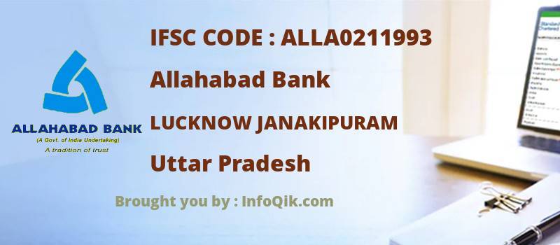 Allahabad Bank Lucknow Janakipuram, Uttar Pradesh - IFSC Code