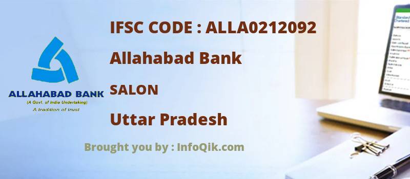 Allahabad Bank Salon, Uttar Pradesh - IFSC Code
